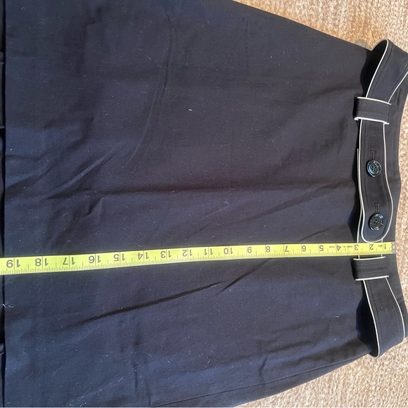 LOFT Black and Cream Mini Pencil Skirt for Work - Picture 3 of 4